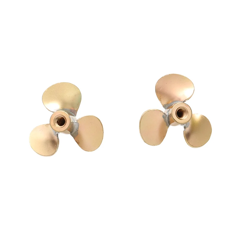 

M3 Copper 3-blade Paddle Propeller Dia. 22mm Props Hub Dia. 6mm for Remote Control Simulation Brushed Power Boat Models