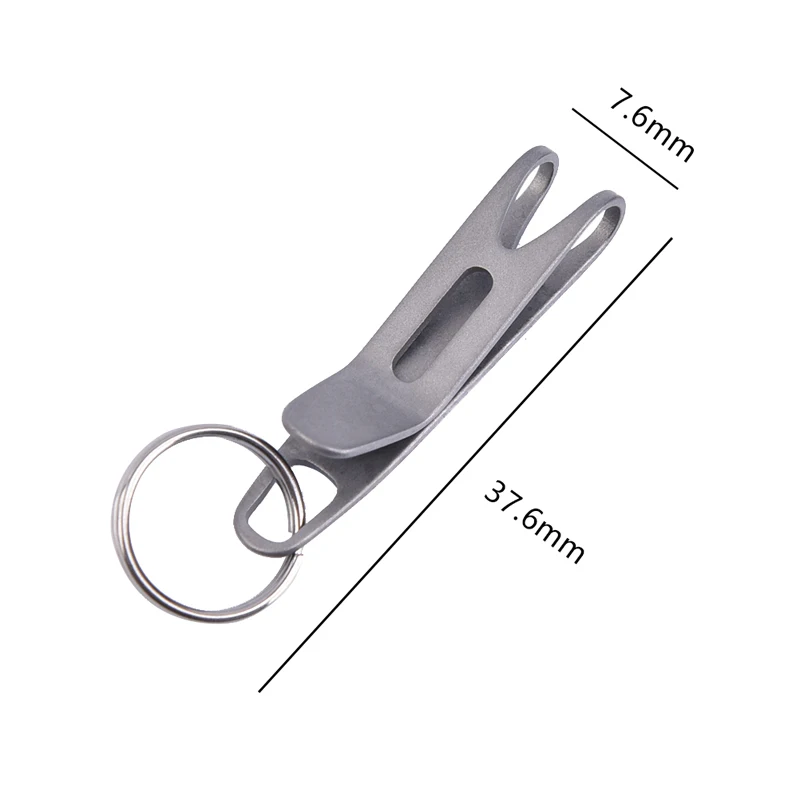 

Silver Titanium Key Ring Titanium Alloy Multi-function Outdoor Tools Titanium Key Ring Camping Gadget Accessories
