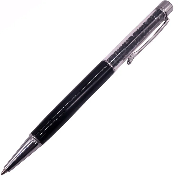 Drill black 15 шт.,, офисные канцелярские принадлежности, офисные принадлежности для школьников, шариковая ручка 0,7 мм, тонкая крышка с кристаллами и бриллиантами, смешанные цвета - Цвет: Drill black
