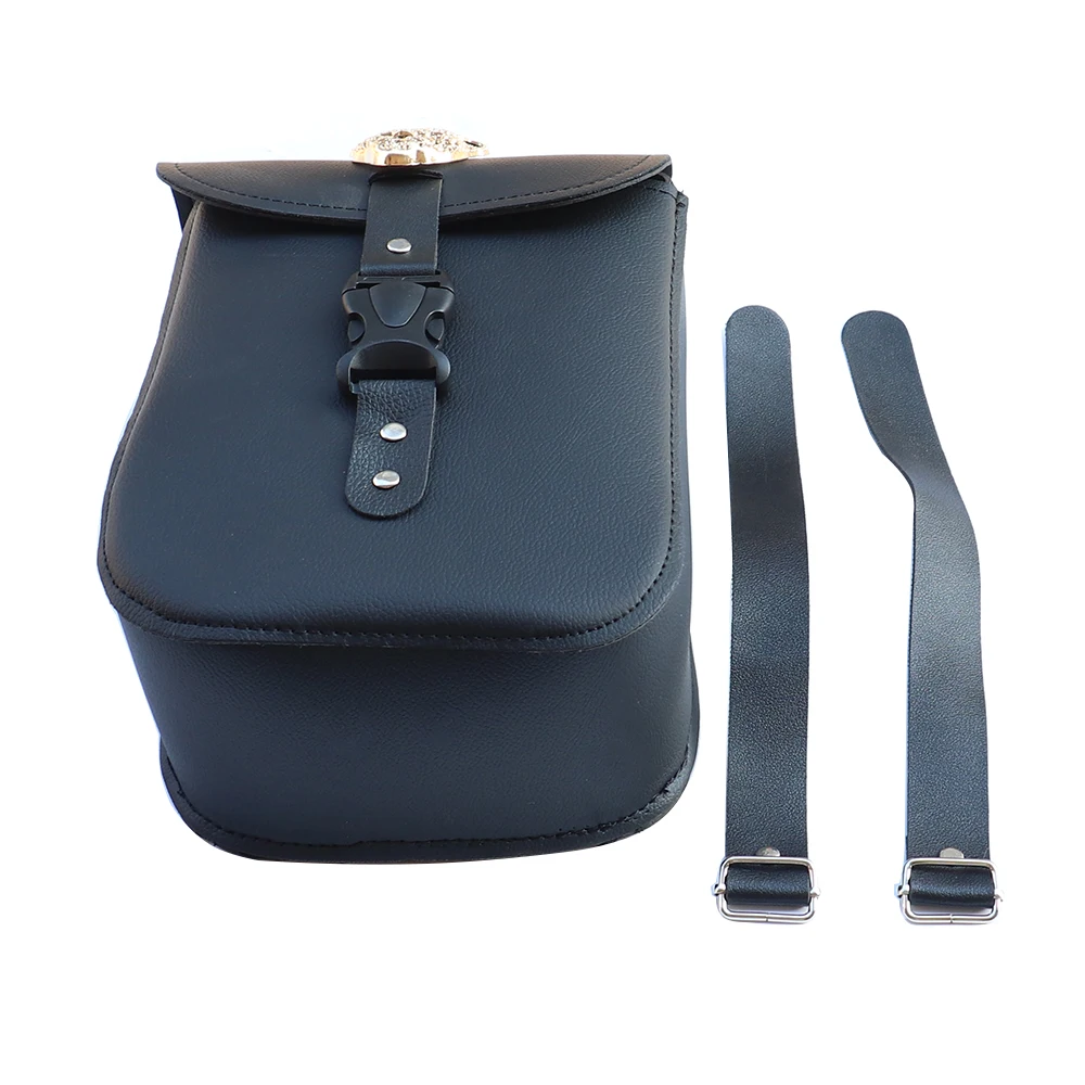 

Motorcycle Bag Faux Leather Vehicle Saddle Pouch Handlebar Side Front Saddlebag Large Capacity Bicycle Tool Bag