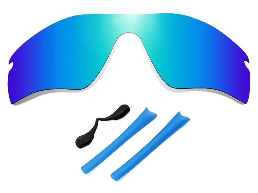 Glintbay 100% точные синие Сменные линзы и резиновый комплект для солнцезащитных очков