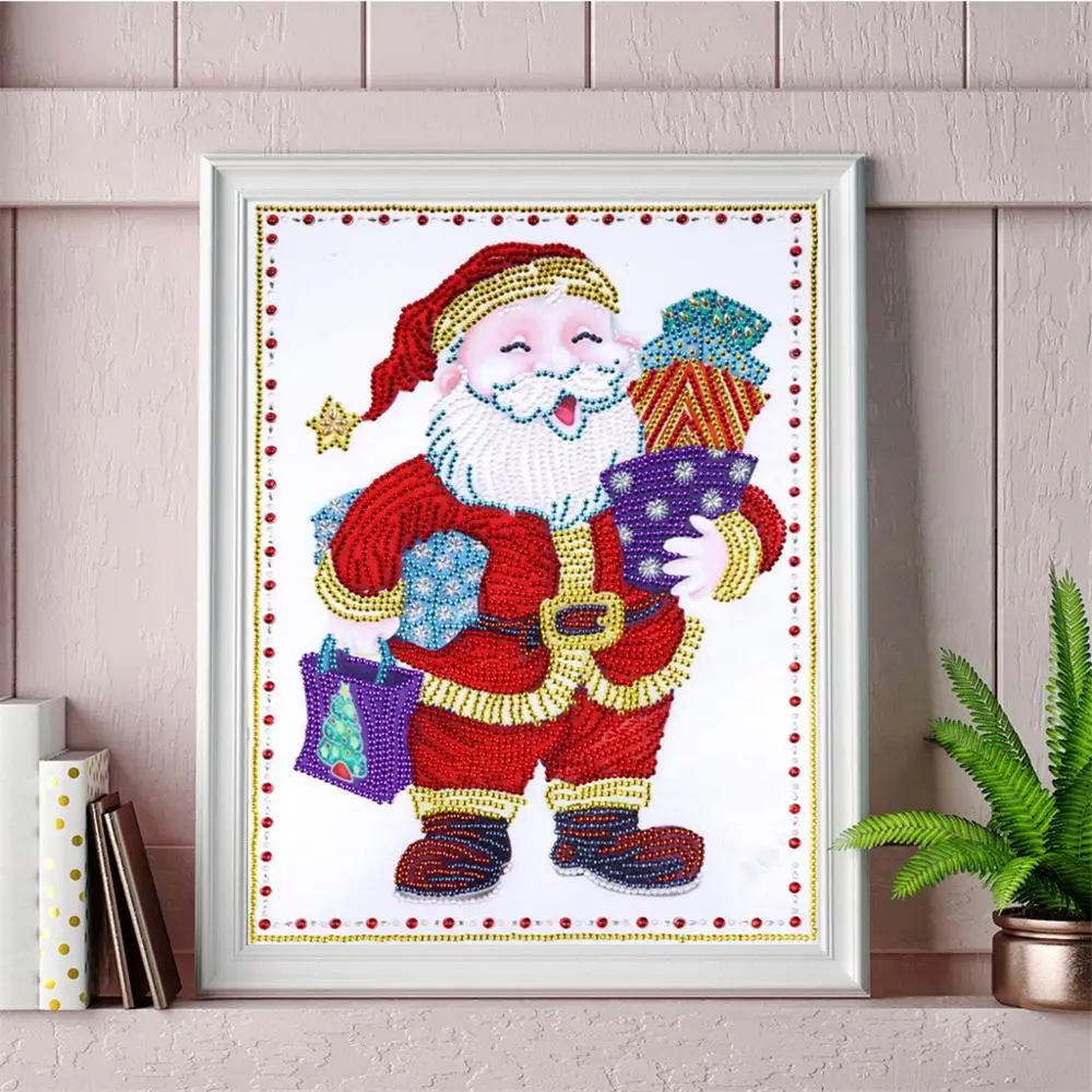 Сделай Сам 5D алмаз особенной формы картина Санта Клаус Снеговик 3D Детская