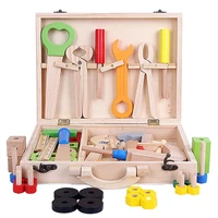 22 5630cm wooden tool toys toolbox kids toy educational toy diy construction toolbox pretend toys for family games