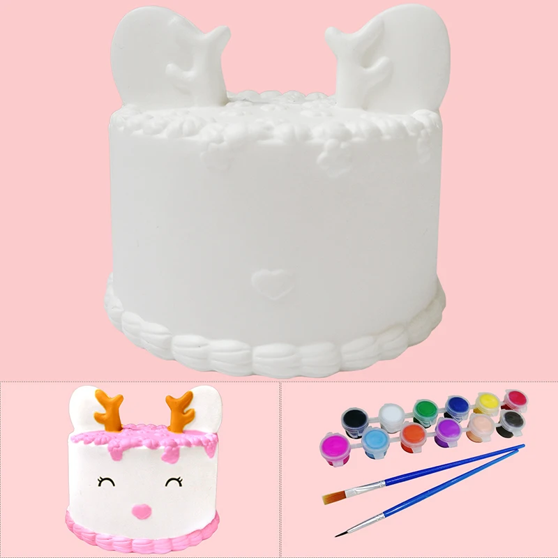 Jumbo Cake Animal Diy Squishy Slow Rising Squishes Cream Scented Soft Stress Relief Squeeze Toys for Boy Gift images - 6