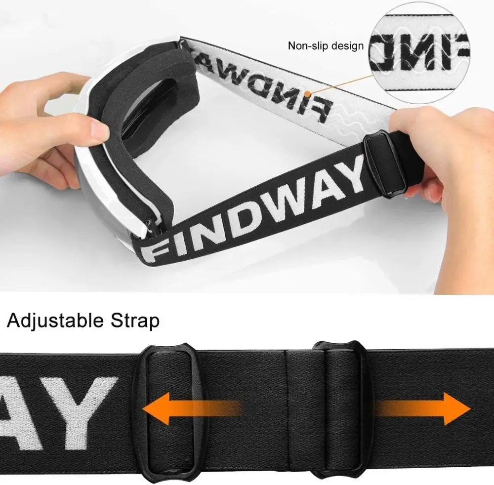 Фирменные лыжные очки Findway с защитой от УФ-излучения противотуманные зимние