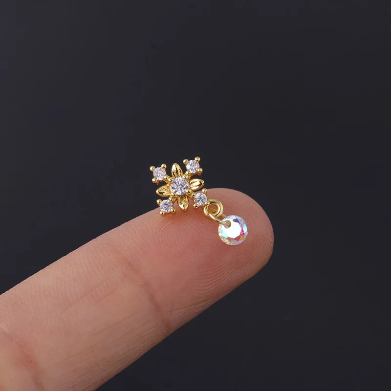 

1Piece Unusual Stainless Steel Piercing Heart Earrings for Women New Korean Heart Moon Star Stud Earrings Fashion Jewelry