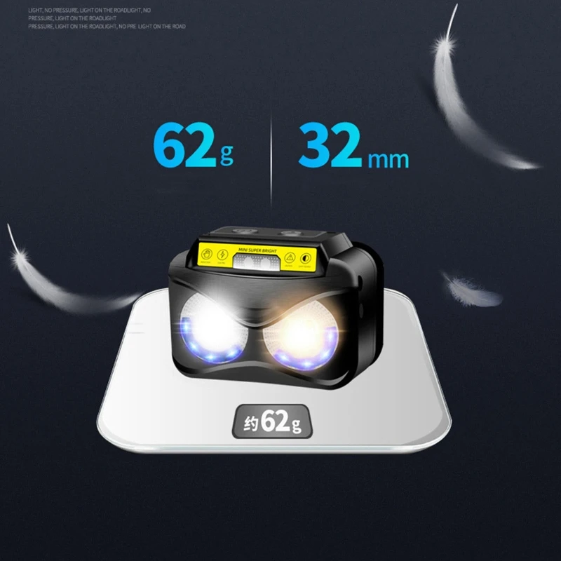 

Super Bright Outdoor Working Headlamps Lightweight Waterproof LED Head Torch USB 24BD