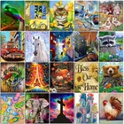 Алмазная 5D Вышивка сделай сам, слон, полный квадратныйкруглый Набор для вышивки крестиком, животное, сова, алмазная живопись, пейзаж, автомобиль, мозаика, Декор