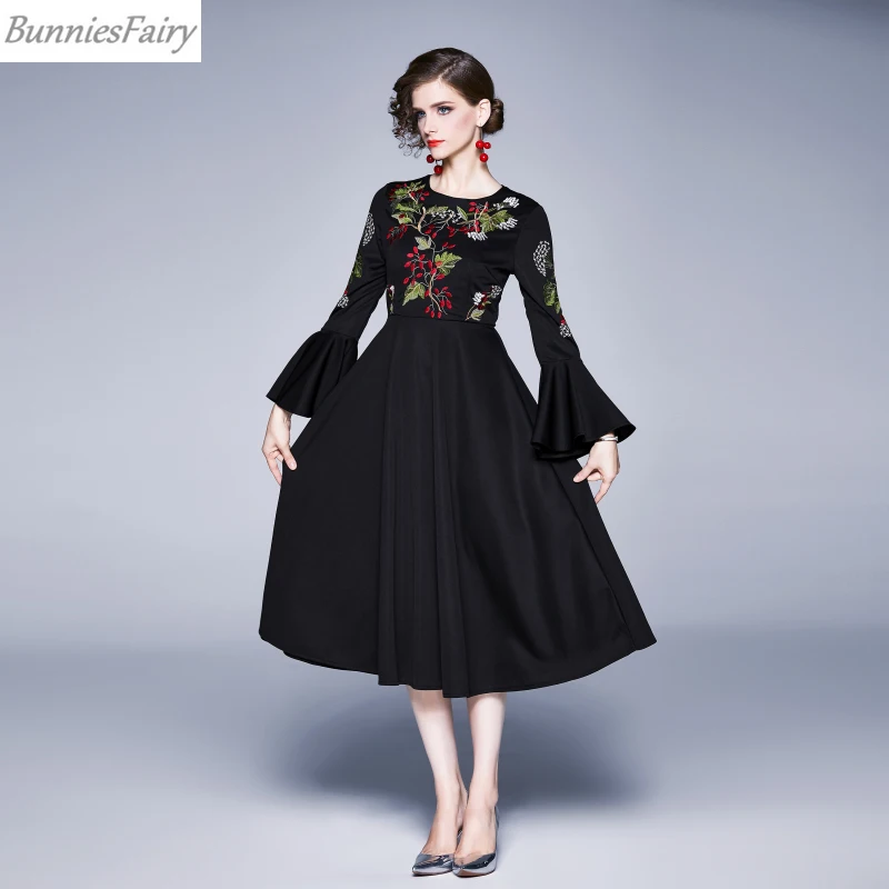BunniesFairy 2019 осень зима женское элегантное платье знаменитостей ручной работы с