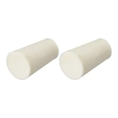 

15-19mm Beige Drilled Silicone Stopper Plugs for Flask Test Tube Stopper 2pcs