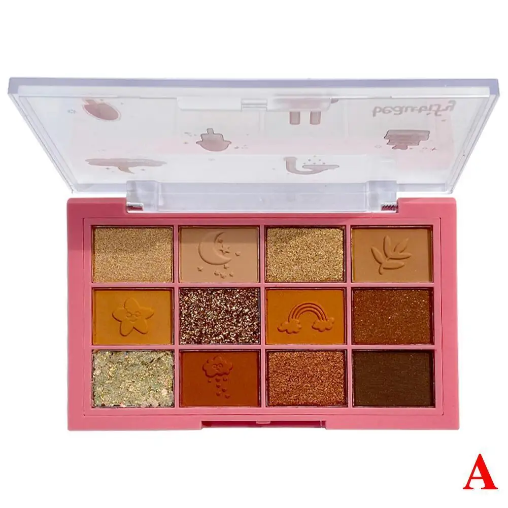 12 Цветов Макияж Палитра теней для век блестящий матовый глаз водонепроницаемый