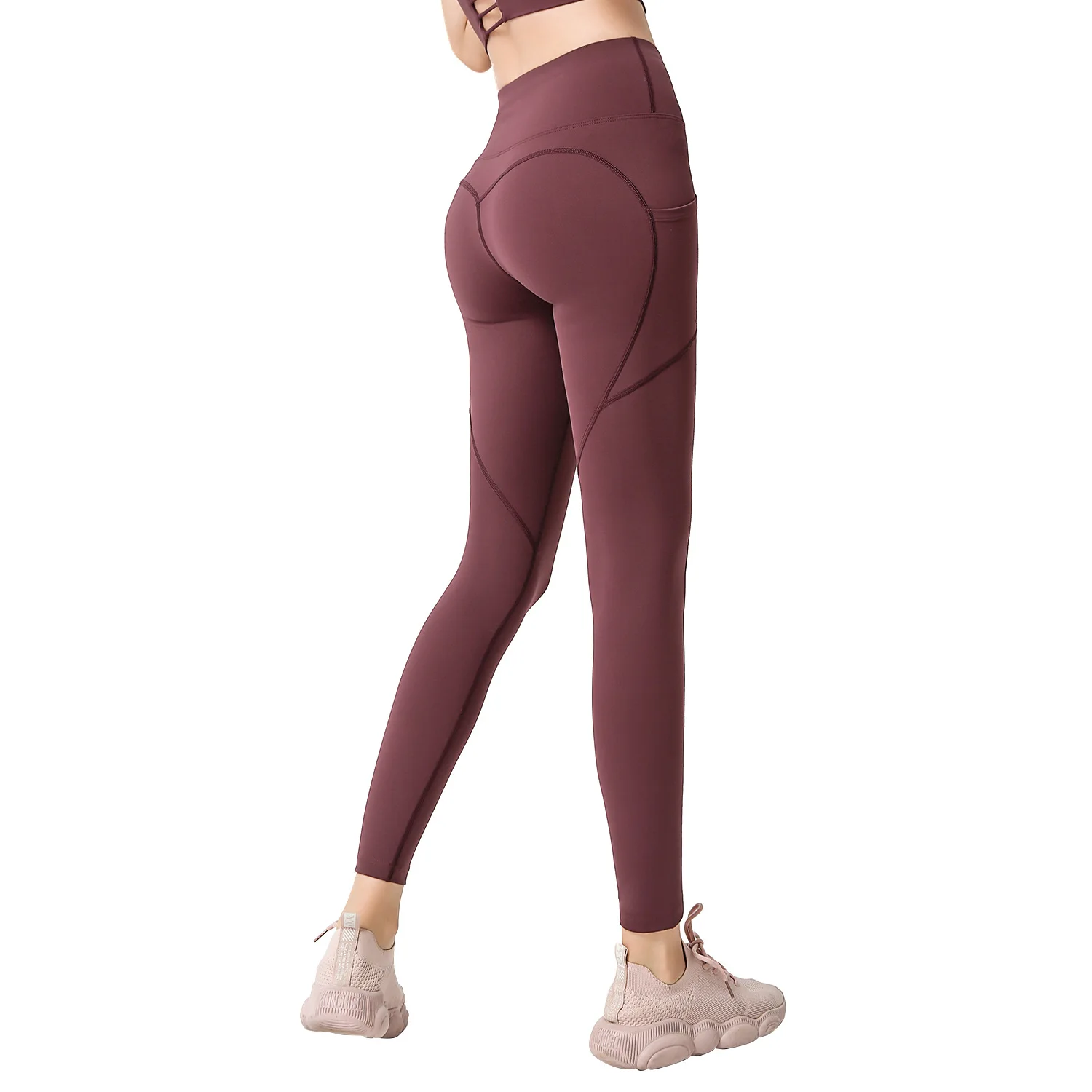 

ZQLZ Women's Running Leggings Fitness Gym Sport Pants High Waist Workout Mujer Tights Solid Seamless Leggings Push Up Pants
