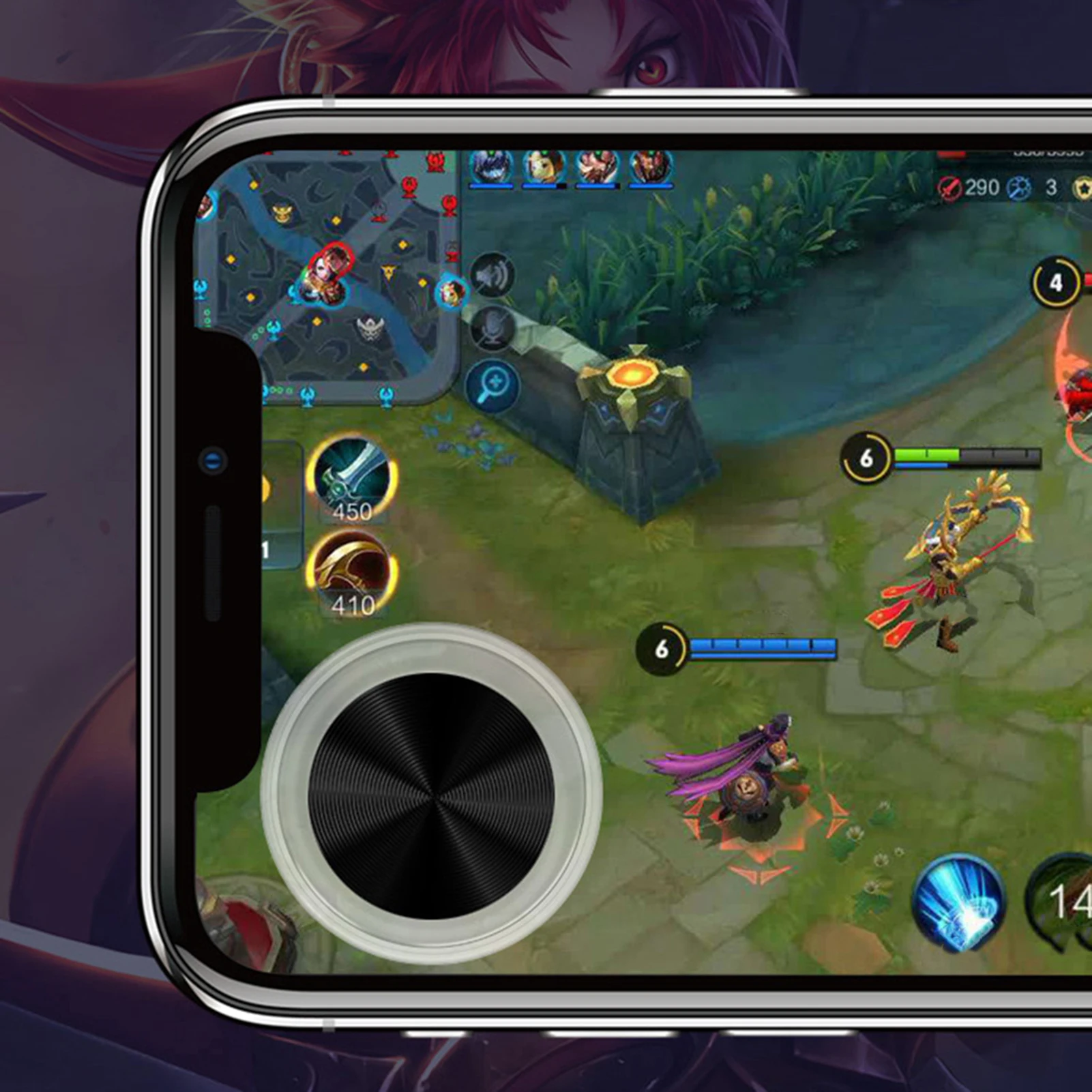 Всасывающий игровой джойстик для планшетов Android Iphone металлический кнопочный