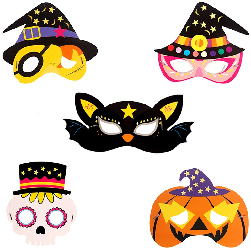 Маска на Хэллоуин для детей и дошкольников Мультяшные граффити пустая маска