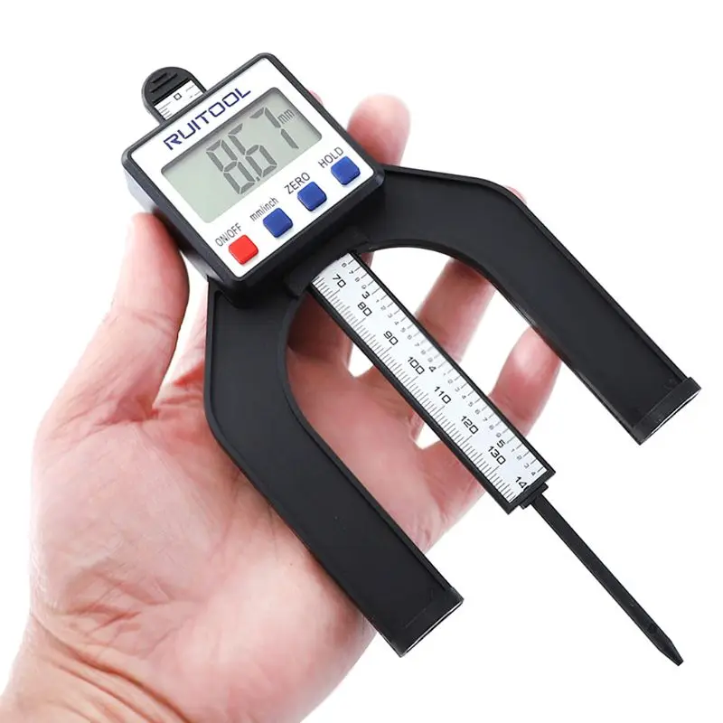 

Digital Tread Depth Gauge LCD Magnetic Self Standing Aperture 80mm High Precision Hand Routers