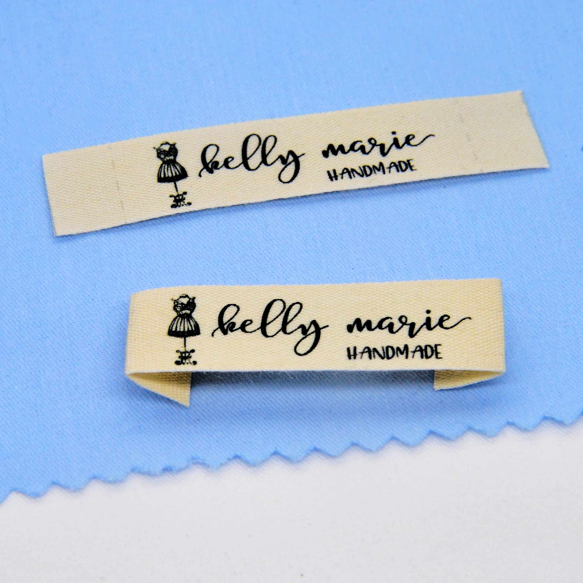 

Пользовательские этикетки одежды-Персонализированные бренд, органический хлопок Ленточные этикетки, логотип или текст, швейные этикетки (...