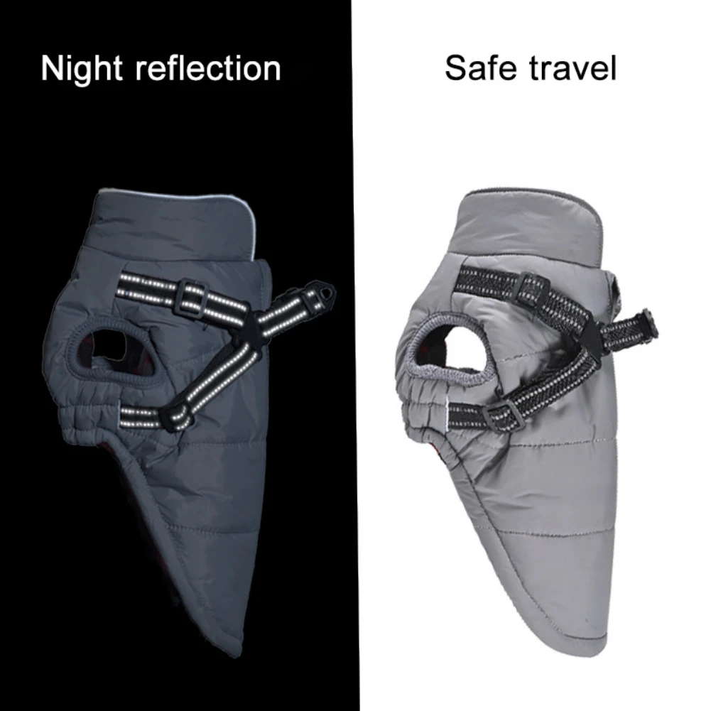 Зимний утепленный светоотражающий лыжный костюм для домашних животных жилет с