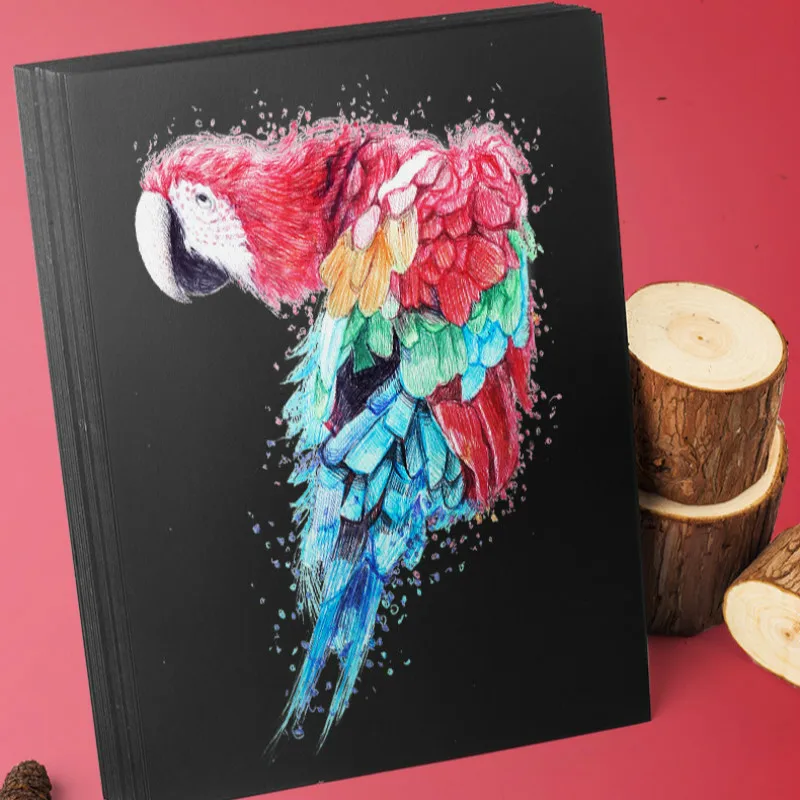 Черная крафт бумага A4 ручная работа для изготовления карт пустая Крафтовая