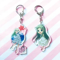 anime collection acrylic we still don%e2%80%99t know the name of the flower we saw that day transparent keychain pendant