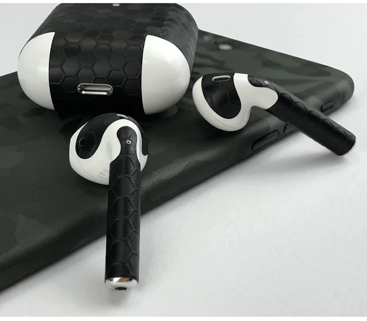 3 м Материал кожи защитные наушники Стикеры Личность наклейка камуфляжная для AirPods винил
