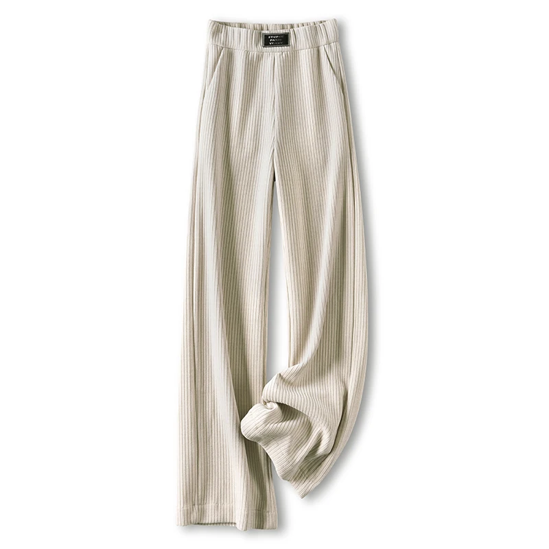 Женские вельветовые брюки JMPRS плотные зимние свободные с широкими штанинами