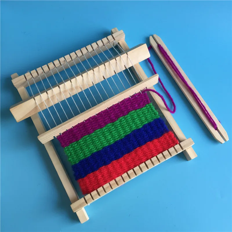 

Small Production Children's Knitting Loom Diy Handmade Wool Knitting Machine Educational Wooden Crochet Toys Drop Shipping