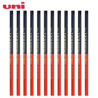 uni mitsubishi red and blue wood pole pencil 772 two color two headed mark blue red wipe waterproof hexagonal pencil