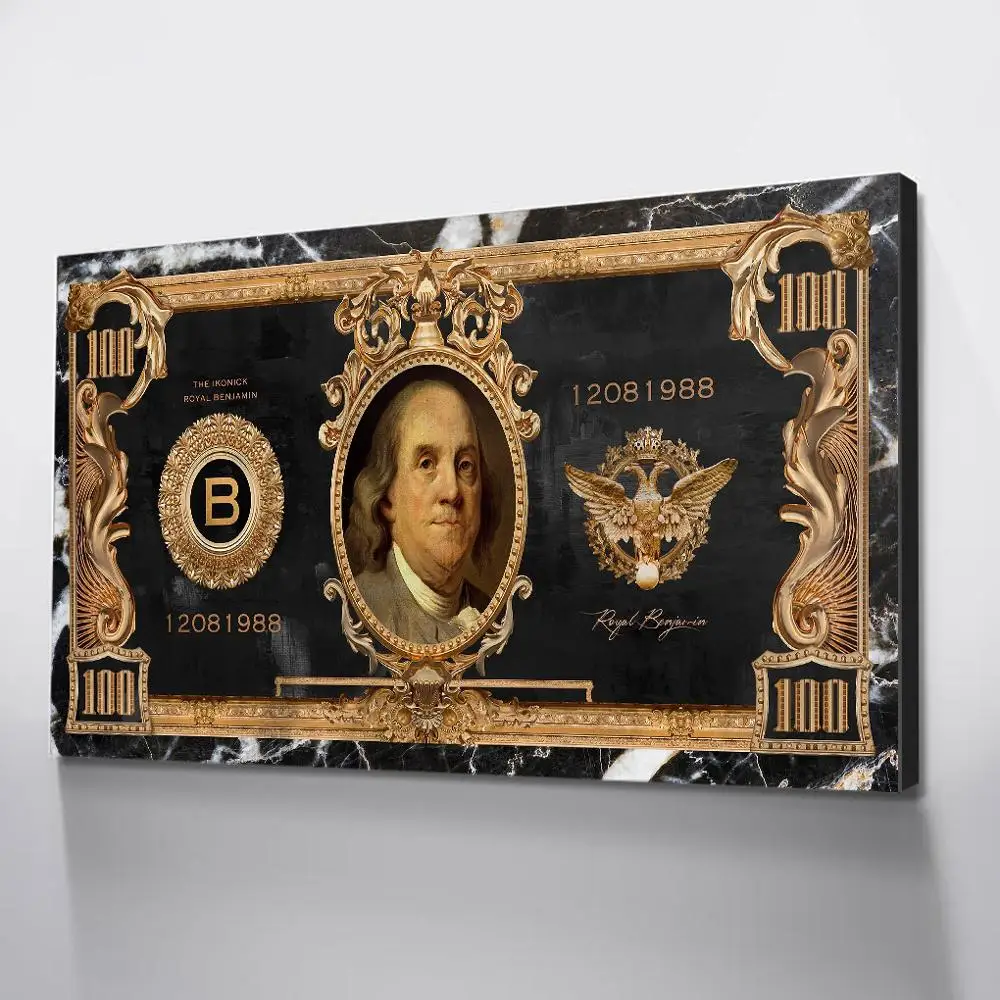 1 шт. деньги абстрактные Hd плакаты холст Художественная Картина доллар для