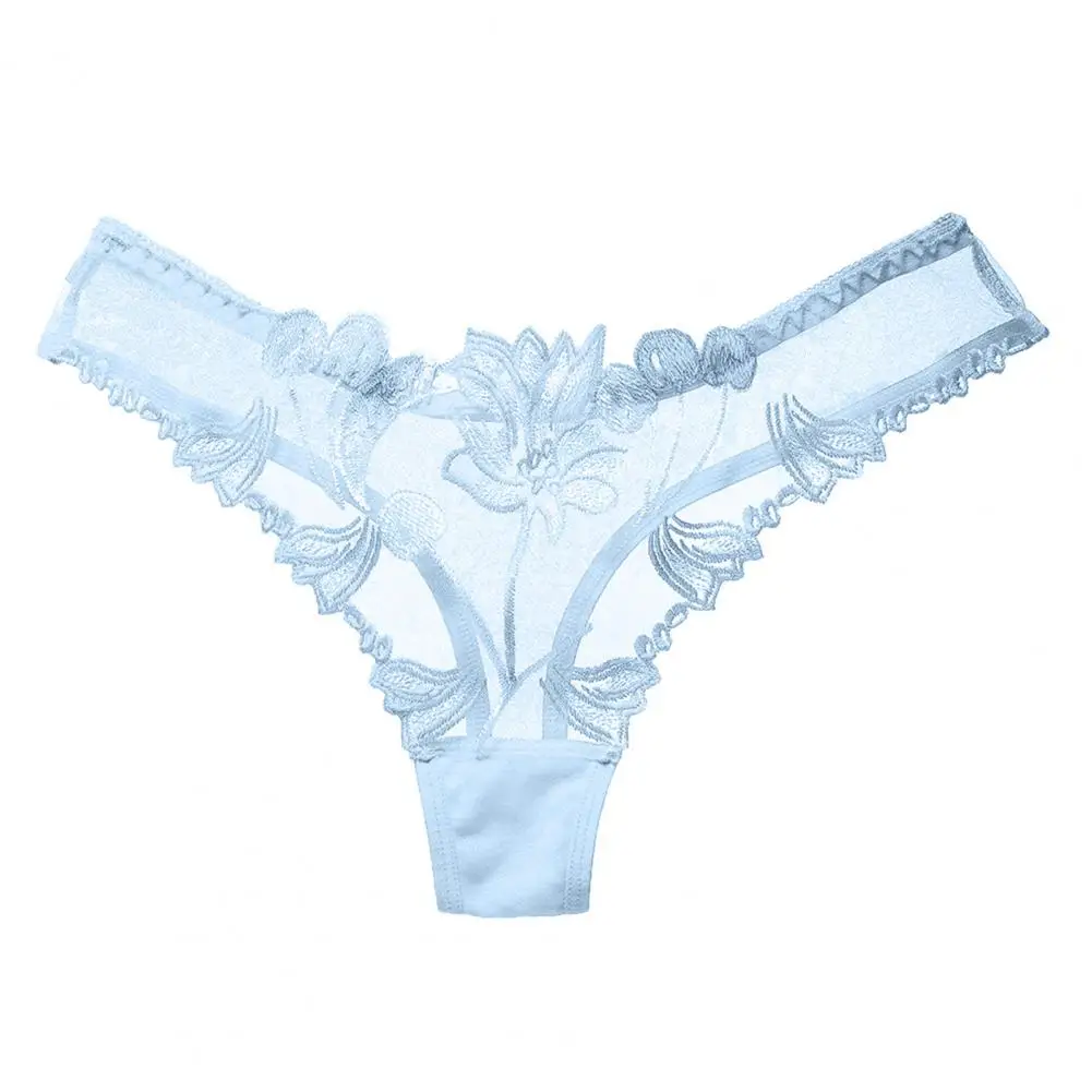 

Sexy Panties Exotic Underwear Women Hollow Low Waist Lingeries Flower Embroidered Knickers Underpants Underwear G String 2021