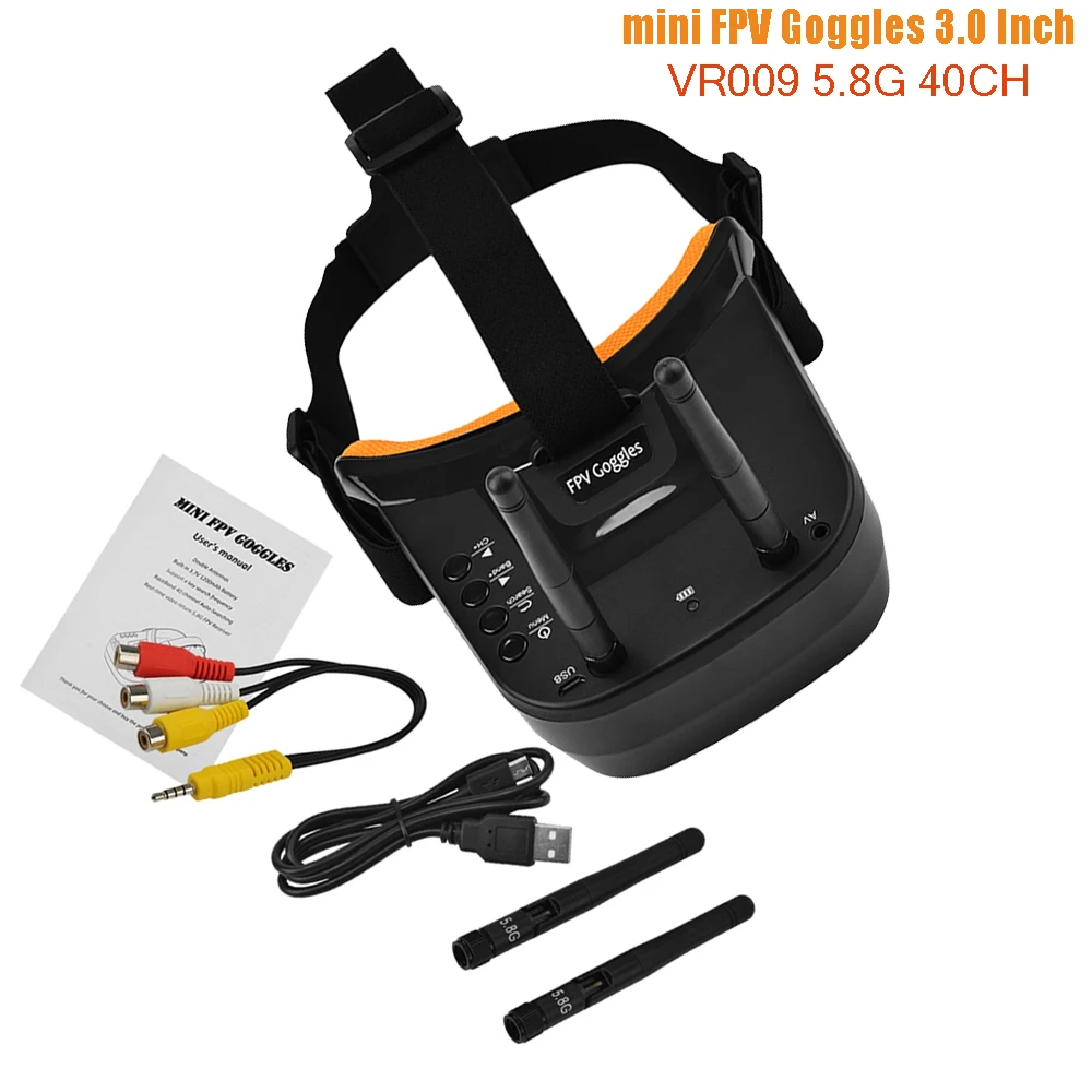 Мини очки VR009 5 8G 40CH с автопоиском и двойной антенной 3 0 дюйма 480*320|Детали