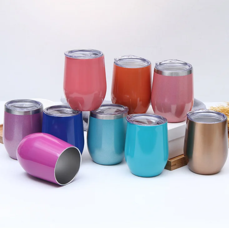 

Eggshell cup vacuum stainless steel solid color tummy cup