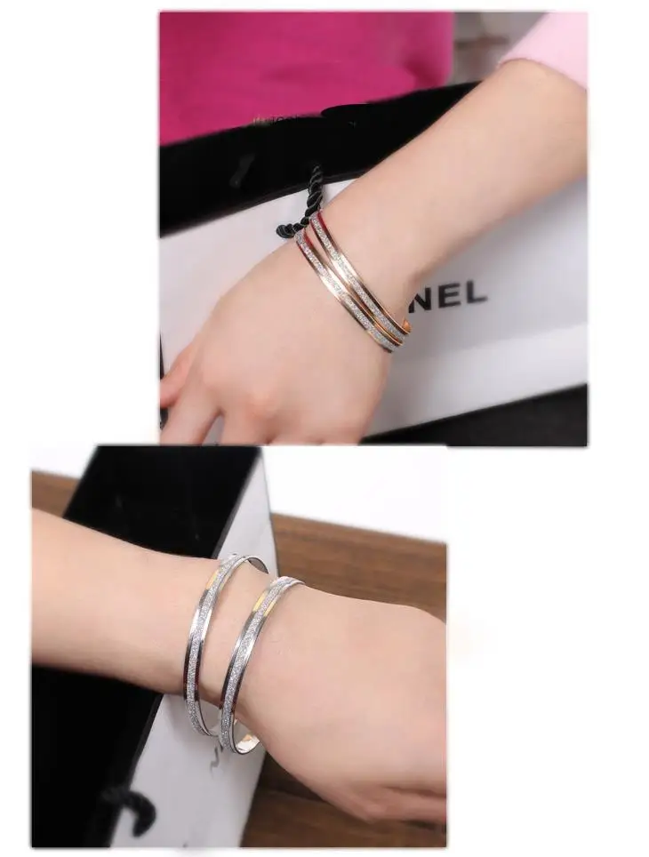 Новый Модный Круглый браслет из сплава для женщин Корейский Поп простой матовый