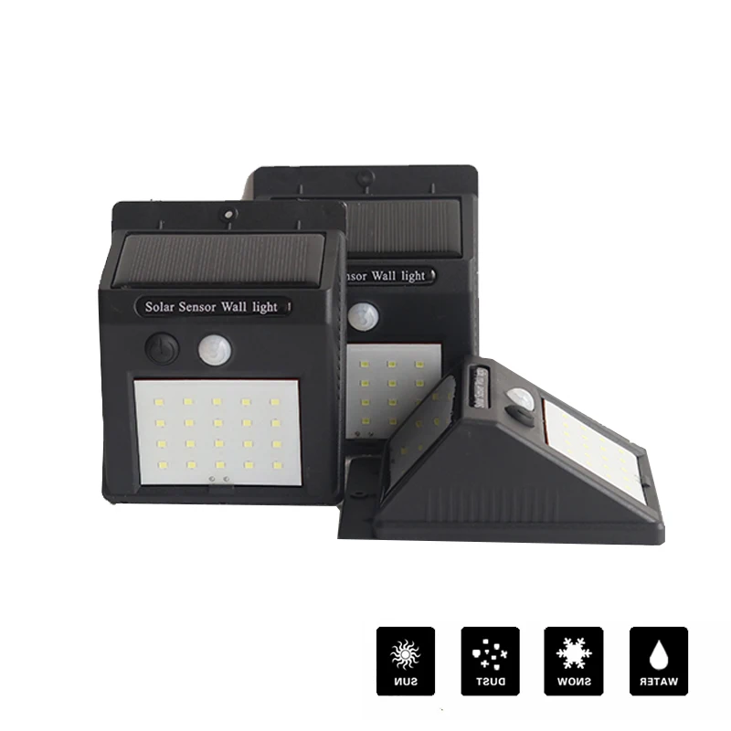 Настенный светильник уличный с питанием от солнечной энергии и датчиком