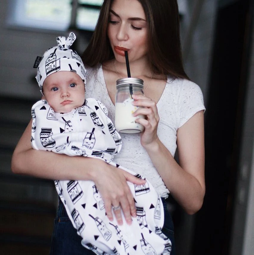 Хлопковое одеяло для новорожденных пеленка с принтом спальный мешок на молнии