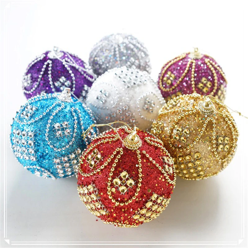 5 шт. Красочные Блестки из горного хрусталя Роскошные рождественские шары