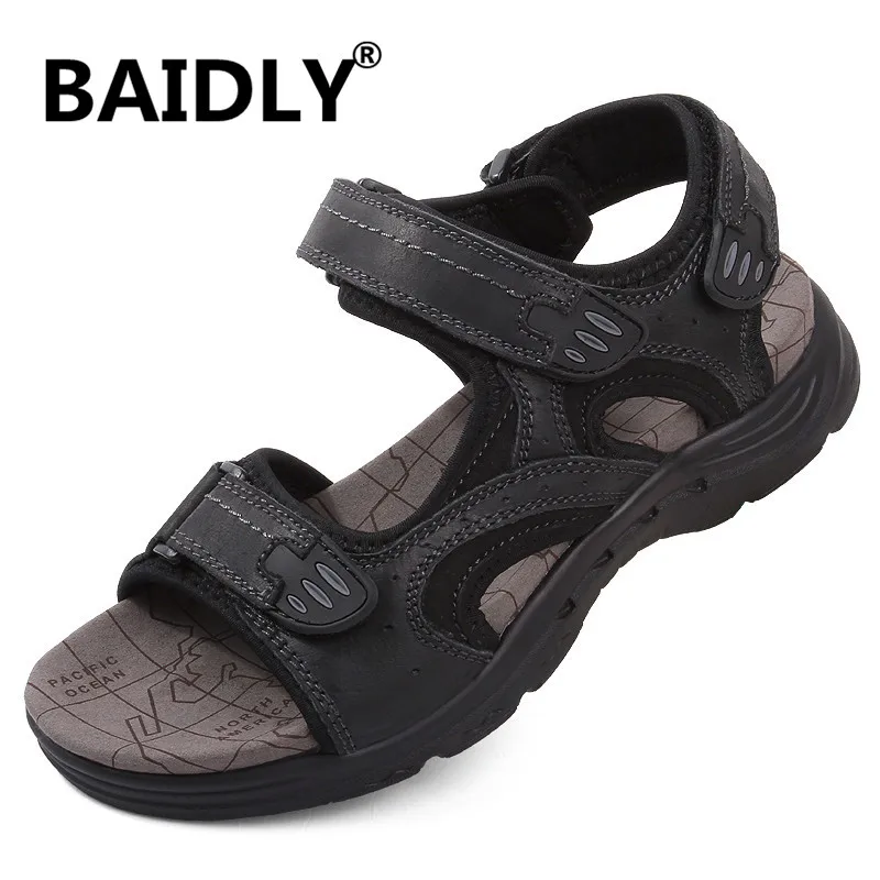 Мужские сандалии ручной работы Повседневная летняя обувь дышащая мужская