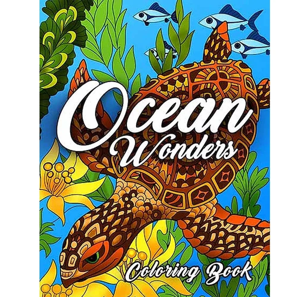 Ocean Coloring Book: Featuring Relaxing Ocean Scenes, Tropical Fish and Beautiful Sea Creatures 30-page