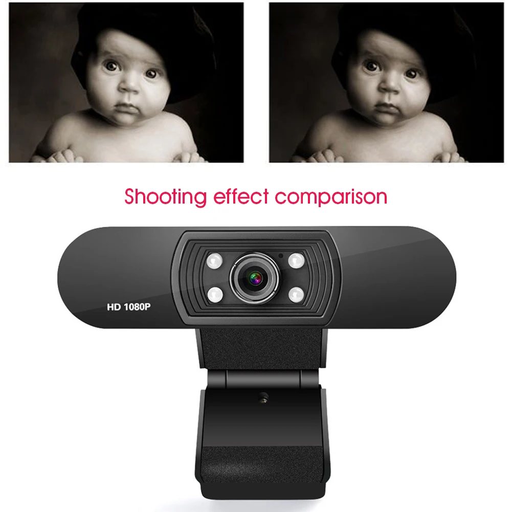 

Free Adjustment Video Conference Desktop 1080P Streaming Recording Computer Peripherals Home Office Digital Universal HD Webcam