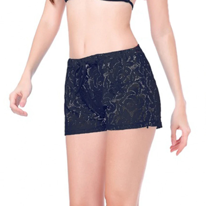 Женские летние кружевные пляжные шорты сексуальное купальное белье для