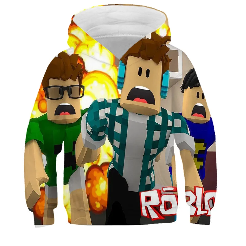 

New Boy Funny Robloxing Game 3D Print Hoodie Cartoon Long Sleeve Child Tee Pullover Spring Kids Girls Top Children Clothes 4-14Y