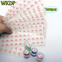 wkdp 1000pcs round number label stickers for diamond painting tool storge box bottle pape accessories diamond embroidery moasic