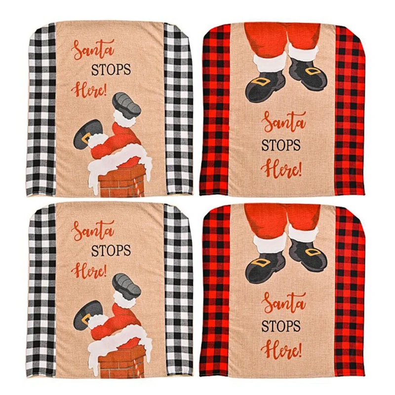 

Christmas Cloth Chair Cover Santa Claus Covers Merry Christmas Decorations For Xmas Home Table Decorations Gifts