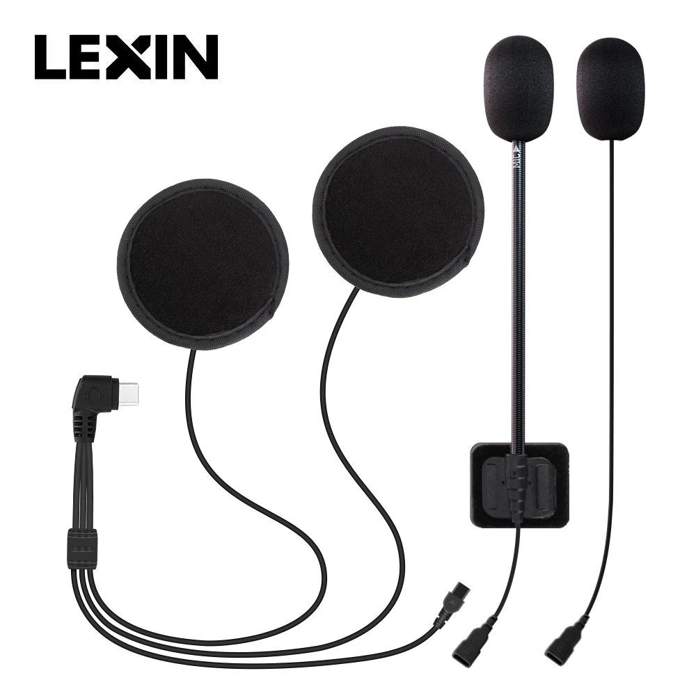 Мотоциклетная рация марки LEXIN LX-B4FM PRO Bluetooth-шлем гарнитура разъем типа C аксессуары