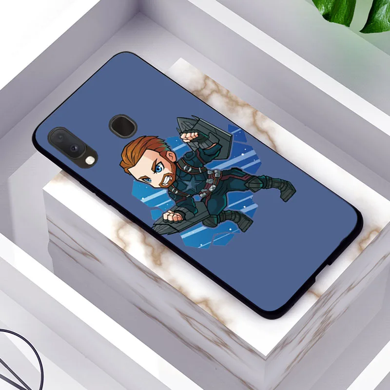 Чехлы Hero для samsung A20e A10 A30 A40 A50 A60 A70 чехол милый Капитан Америка черный ТПУ телефон Сумки для samsung Galaxy A20e чехол - Цвет: TPUBLK598