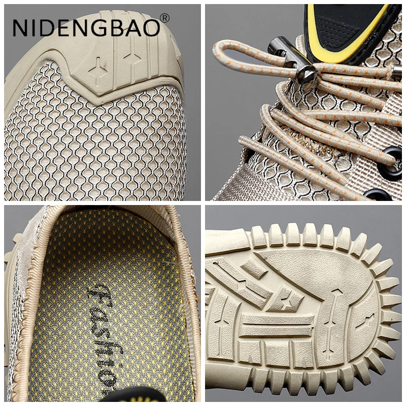 Men Sneakers Mesh Breathable Lightweight Quick Dry Outdoor Climbing Mountaining Walking Sports Shoes Soft Non Slip Male Tenis