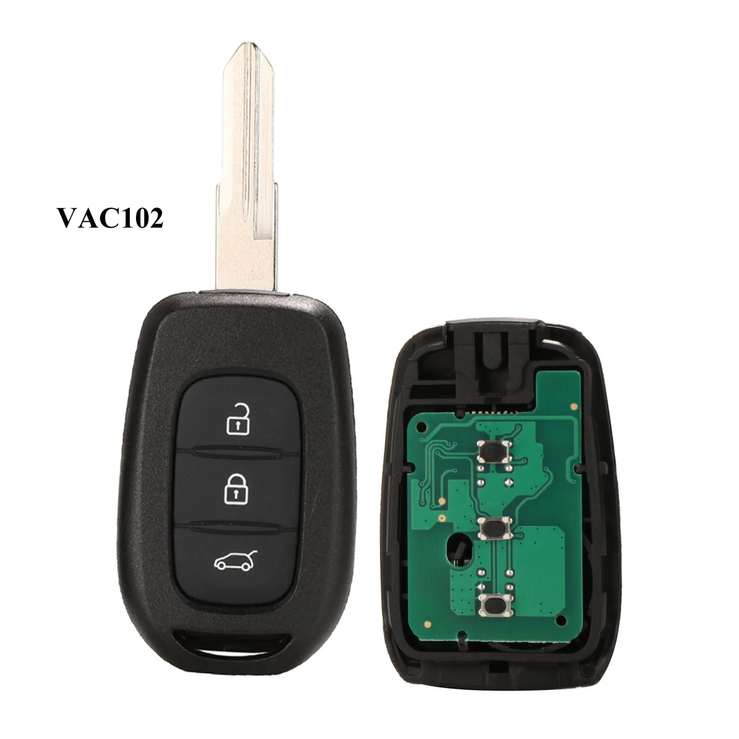 VAC102 Jingyuqin Автомобильный Дистанционный ключ с чипом PCF7961M HITAG AES для Renault Sandero Dacia Logan Lodgy Dokker Duster 433MHz VAC102 HU136te - Цвет: VAC102
