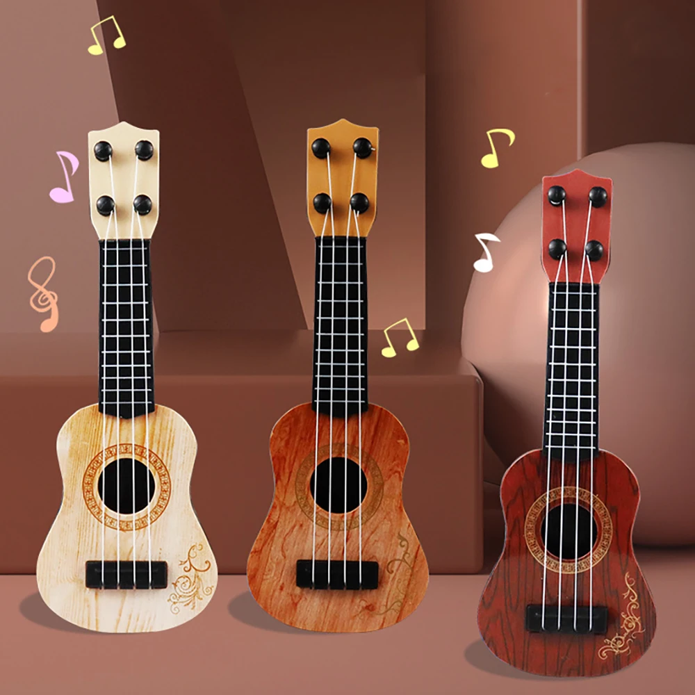 

Children’S Toy Musical Instrument Simulation Ukulele Guitar Mini Four-String Playable Enlightenment Early Education Musical Toy