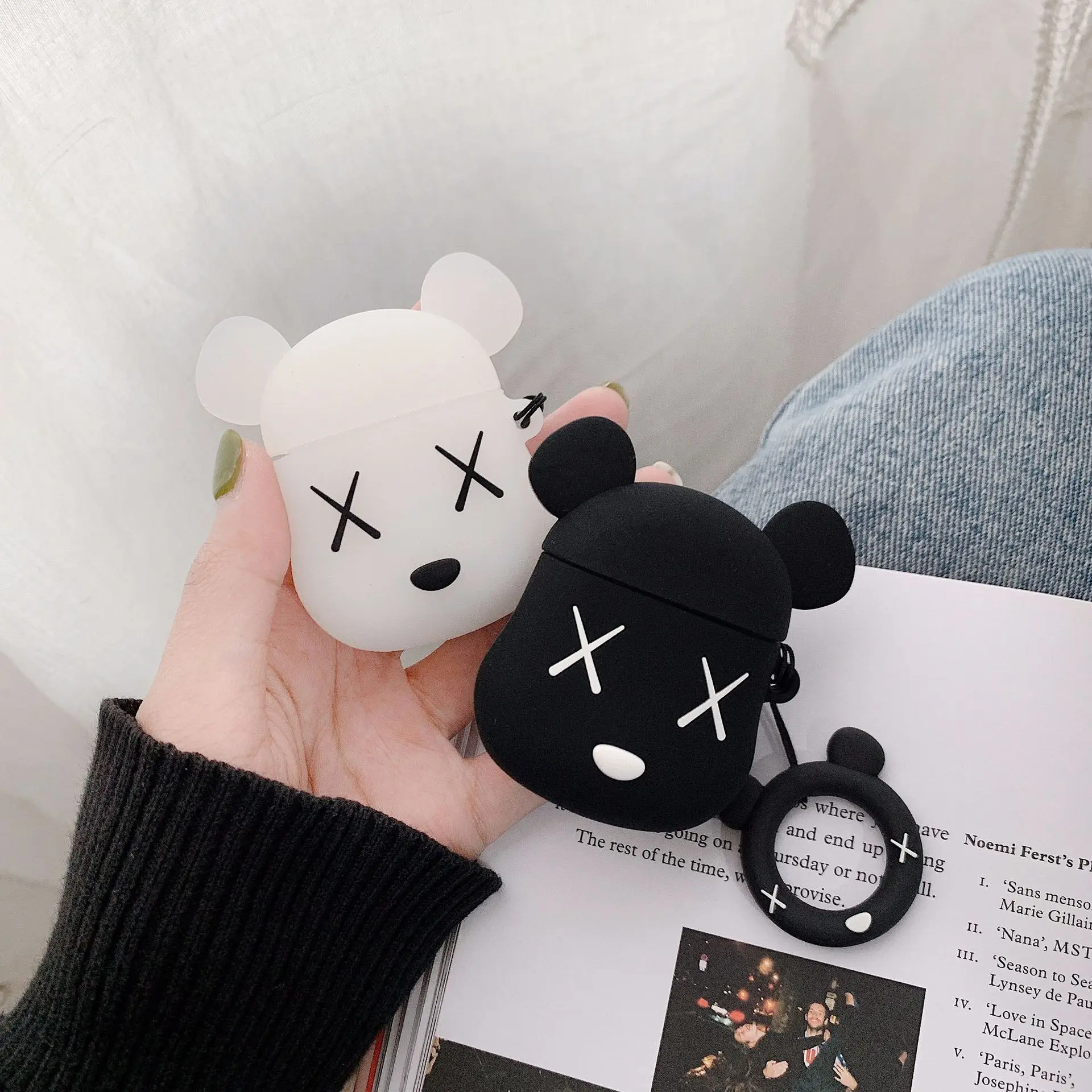 Мультфильм Kaw Kawai медведь игрушка наушники противоударный защитный чехол кожа