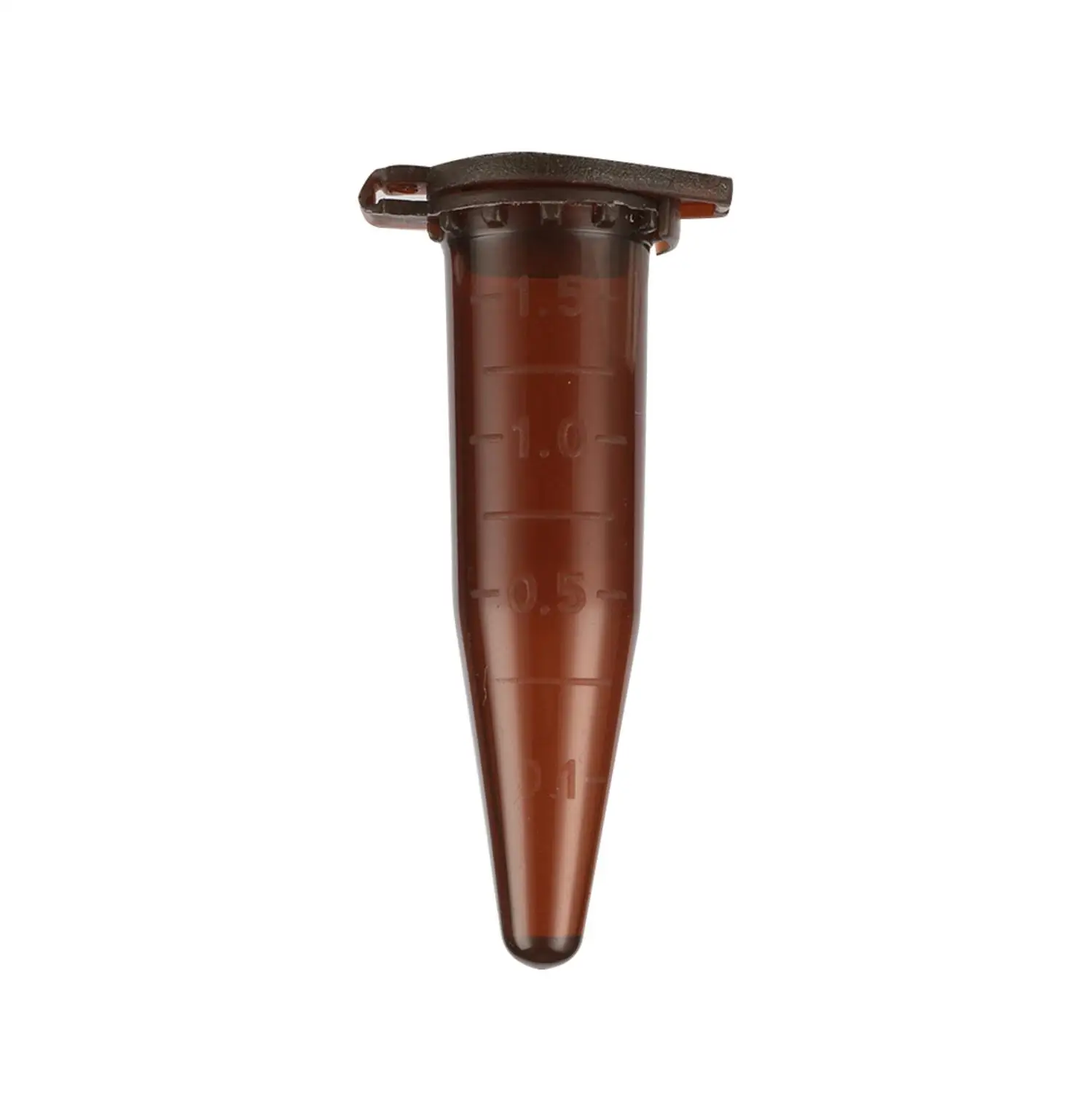 

100Pcs Brown Plastic Centrifugal Test Tube 1.5ml Snap Cap Cone Bottom Sample Vial School Laboratory Analysis Equipment
