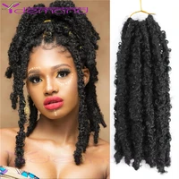 y demand butterflybraiding hair locs 60g 12rootspcs crochet distressed circle for black women african american curly locs short